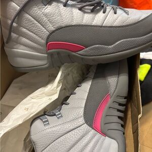 Gray and Pink Sneakers